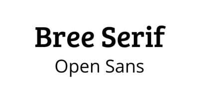 Textfeld: Bree Serif & Open Sans