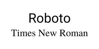 Textfeld: Roboto & Times News Roman